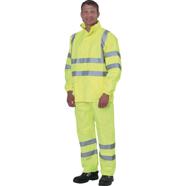 Pantaloni Antipioggia Ad Alta Visibilità Taglia Xxl Giallo Prevento-image