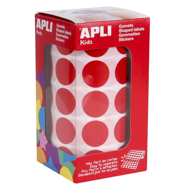 Agipa Apli Kids Sticker Creativo "Round"", In Rotolo, Rosso"-image