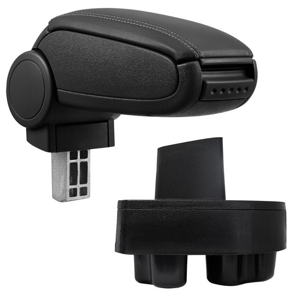 [Bracciolo Centrale, Perfetto Per Opel Corsa C Modello Anni 10/2000 - 2006 - Bracciolo Con Vano Portaoggetti - Rivestito - - Nero-image