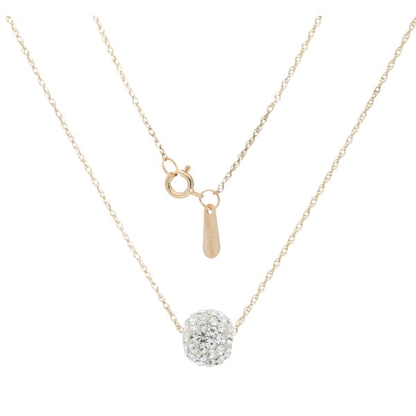 Kette Mit AnhäNger Vivance "Kristall", Gelb (Gelbgold 375), Halsketten, Damen, Gelbgold 375-image