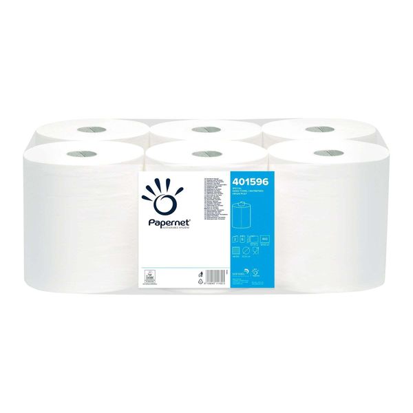 Papernet 401596 Asciugamano Di Carta 450 Fogli Di Cellulosa Bianca 37,25 M-image