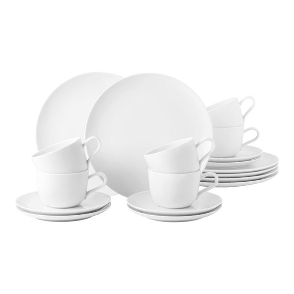 Seltmann Weiden Kaffeeservice Liberty Weiß 18Er Set-image