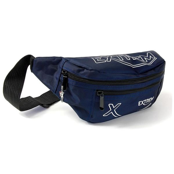 Borsa Street Nylon Ladies Gents Fanny Pack Belt Bag Blue 28X9X12 OTJ508B-image