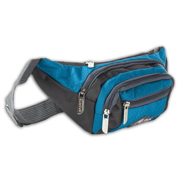 Borsa Street Nylon Ladies Gents Fanny Pack Belt Bag Blu 33X14X10 OTJ507B-image