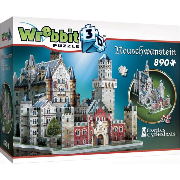 Wrebbit Puzzle 3D Castello Di Neuschwanstein 890 Pezzi-image