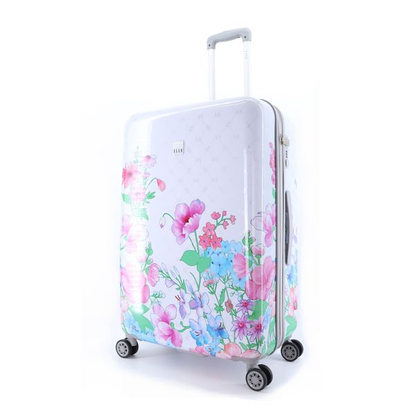 Koffer Elle "Flower", Gr. B/H/T: 51Cm X 78Cm X 32Cm, Weiß, Polyester, Koffer, Abs/Pc-image