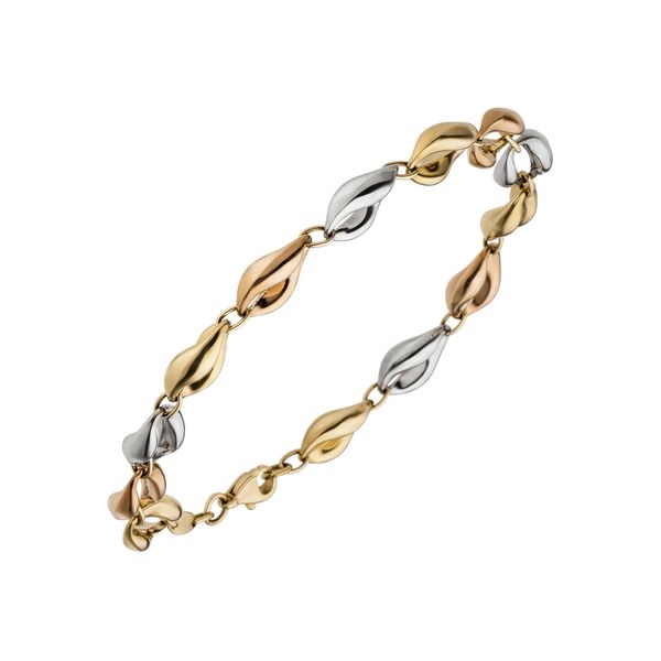 Goldarmband Jobo, Gelb (Gelbgold 585), ArmbäNder, Damen, 19Cm, Gelbgold 585 RoséGold 585 WeißGold 585, Gelbgold 585, RoséGold 585, WeißGold 585, Goldarmband, 585 Gelbgold RoséGold WeißGold Tricolor 19 Cm-image