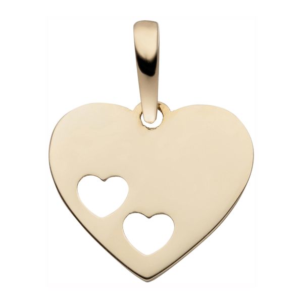 KettenanhäNger Jobo "AnhäNger Herzen", Gold (Gelbgold 333), SchmuckanhäNger, Damen, Gelbgold 333, KettenanhäNger, 333 Gold-image