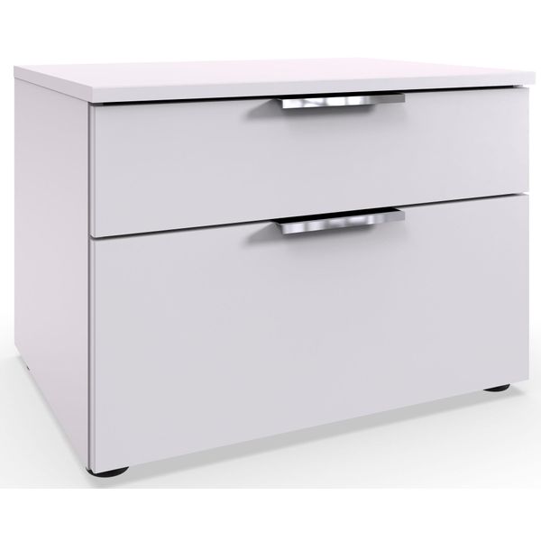 Nachtkommode Wimex "Level By Fresh To Go", Weiß, B:54Cm H:39Cm T:41Cm, Holzwerkstoff, Sideboards, 2 Schubladen Mit Soft-Close Funktion, 54Cm Breit, 39Cm Hoch-image