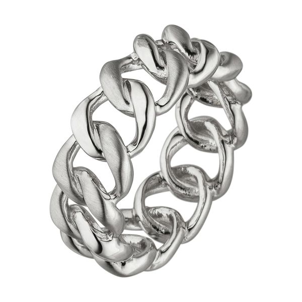 Fingerring Jobo "Kettenring" Gr. 58, Silber (Silber 925), Fingerringe, Damen, 58, Silber 925 (Sterlingsilber), Fingerring, 925 Silber-image