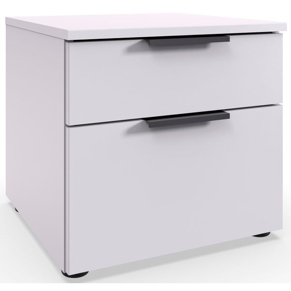 Nachtkommode Wimex "Level36 A By Fresh To Go", Weiß, B:41Cm H:39Cm T:41Cm, Holzwerkstoff, Sideboards, 2 Schubladen Mit Soft-Close Funktion-image