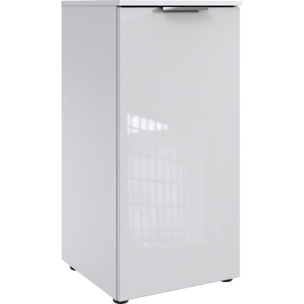 Kommode Wimex "Level36 C By Fresh To Go", Weiß (Weiß, Glas Weiß), B:41Cm H:92Cm T:41Cm, Holzwerkstoff, Sideboards, Kommode, Mit Glaselementen Auf Der Front, Soft-Close Funktion, 41Cm Breit-image