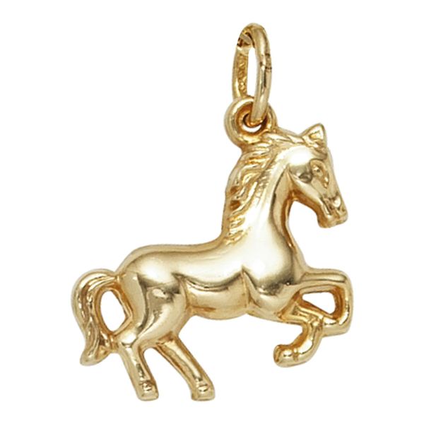 KettenanhäNger Jobo "AnhäNger Pferd", Gold (Gelbgold 333), SchmuckanhäNger, Damen, Gelbgold 333, KettenanhäNger, 333 Gold-image