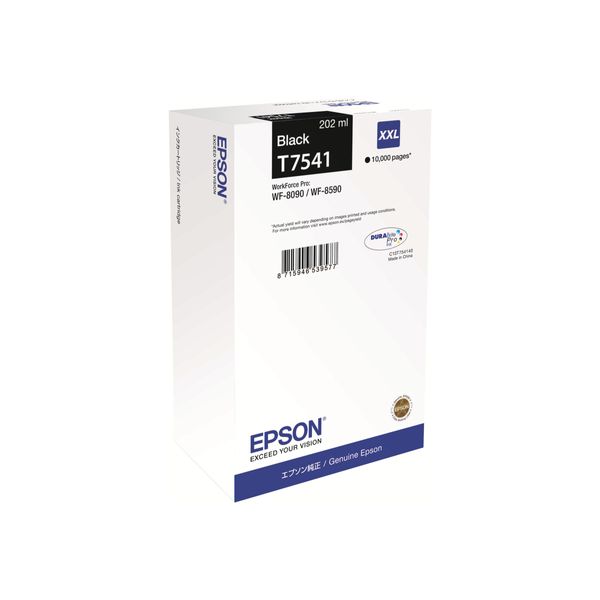Epson T7541 - Formato Xxl - Nero - Originale - Cartuccia D'inchiostro - Per Workforce Pro WF-8090, WF-8090 D3TWC, WF-8090DW, WF--image