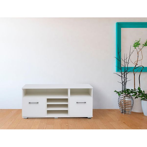 Kombikommode Priess "Lissabon", Weiß (Lichtweiß), B:123Cm H:55Cm T:38Cm, Holzwerkstoff, Sideboards, Kombikommode-image