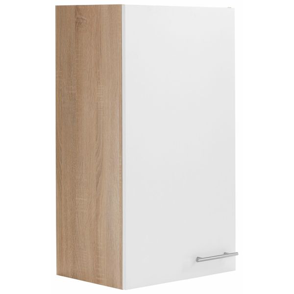 HäNgeschrank Optifit "Kalmar", Weiß, B:50Cm H:90Cm T:35Cm, SchräNke, HäNgeschrank-image