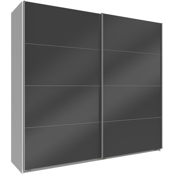 SchwebetüRenschrank Wimex "Easy", Weiß (Weiß, Grauglas), B:270Cm H:210Cm T:65Cm, SchräNke, SchwebetüRenschrank, Mit Vollglas-image
