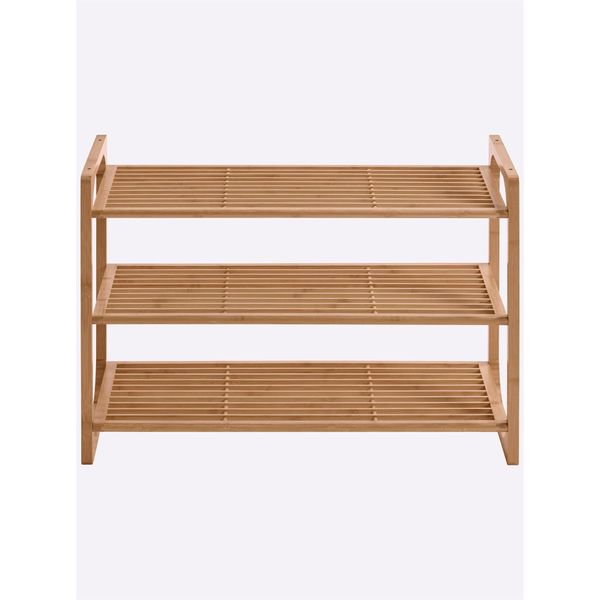 Schuhregal Heine Home, Beige (Natur), B:75Cm H:50Cm T:33Cm, Bambus, Regale, Schuhregal-image