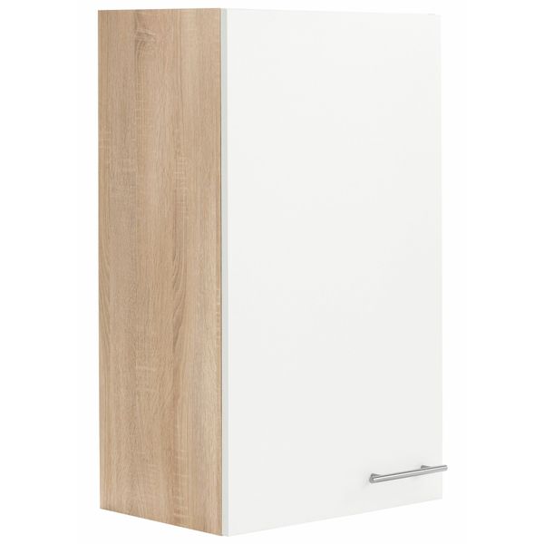 HäNgeschrank Optifit "Kalmar", Weiß, B:60Cm H:90Cm T:35Cm, SchräNke, HäNgeschrank-image