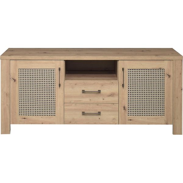 Lowboard MÄUsbacher "Mares", Braun (Asteiche, Wiener Geflecht), B:162Cm H:70Cm T:42Cm, Holzwerkstoff, Sideboards, Lowboard-image