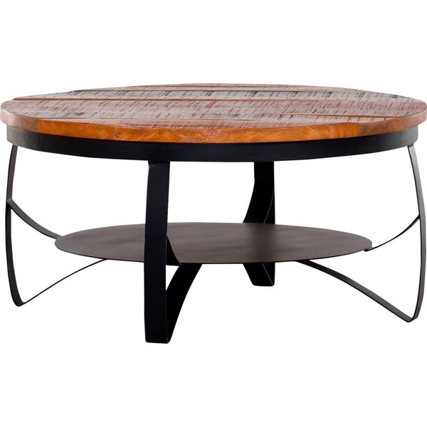 Couchtisch Gutmann Factory "Siesta", Beige (Natur, Schwarz, Natur), B:80Cm H:40Cm T:80Cm, Tische, Couchtisch-image