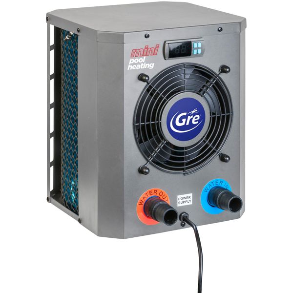Pool-WäRmepumpe Gre "Hpm 20-Mini", Grau (Grau, Schwarz), B:31Cm H:37,5Cm L:35,6Cm, Kunststoff, Metall, WäRmepumpen-image
