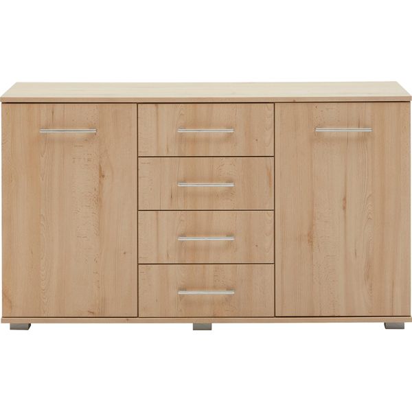 Kombikommode Priess "Lindau", Braun (Edelbuchefarben), B:123Cm H:71Cm T:38Cm, Holzwerkstoff, Sideboards, Kombikommode-image