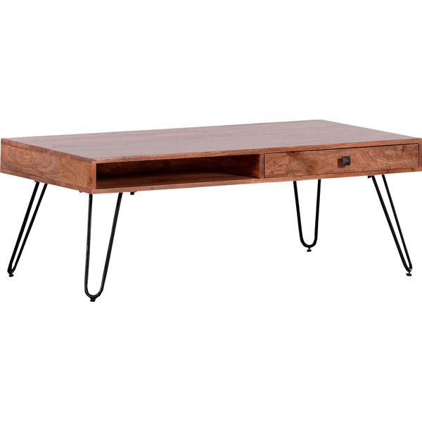 Couchtisch Gutmann Factory "Siesta", Beige (Natur, Schwarz, Natur), B:60Cm H:40Cm T:60Cm, Tische, Couchtisch-image