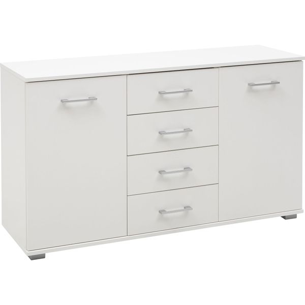 Kombikommode Priess "Lindau", Weiß, B:123Cm H:71Cm T:38Cm, Holzwerkstoff, Sideboards, Kombikommode-image