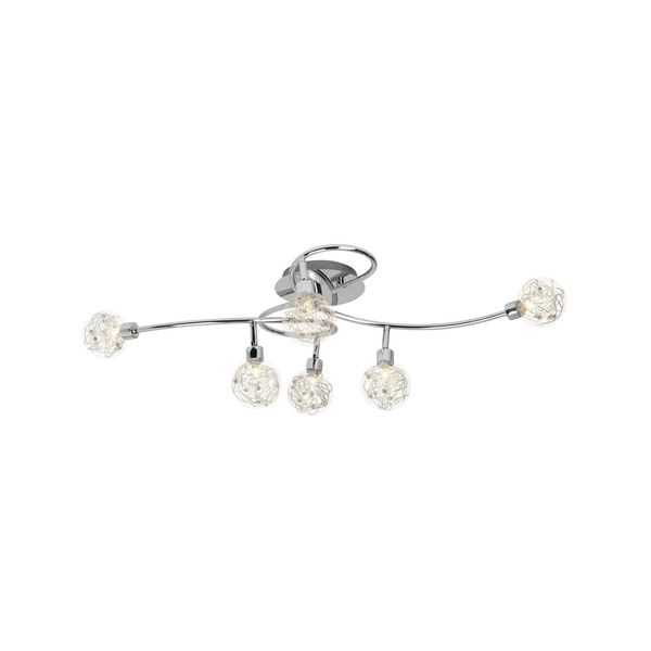 Brilliant Lampe Joya Deckenspot 6Flg Chrom 6X QT14, G9, 33W, Geeignet FüR Stiftsockellampen (Nicht Enthalten) KöPfe Schwenkbar-image