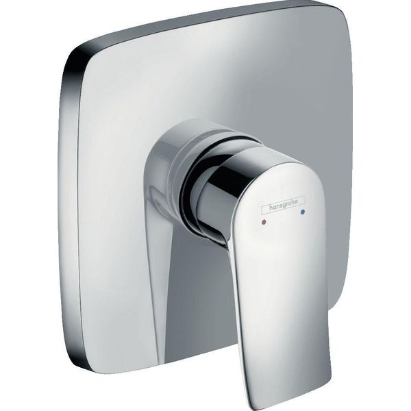 Hansgrohe Brausenmischer Unterputz Metris Fertigset Eckig Chrom , 31456000 31456000-image