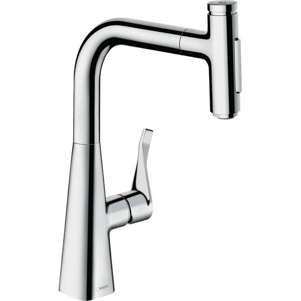 Hansgrohe SpüLtischmischer 240 Metris Select M71 Ausziehbrause 2Jet Chrom, 73822000 73822000-image