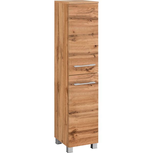 Midischrank Welltime "Soria", Braun (Eichefarben, Eichefarben), B:30Cm H:135Cm T:35Cm, SchräNke, Midischrank-image