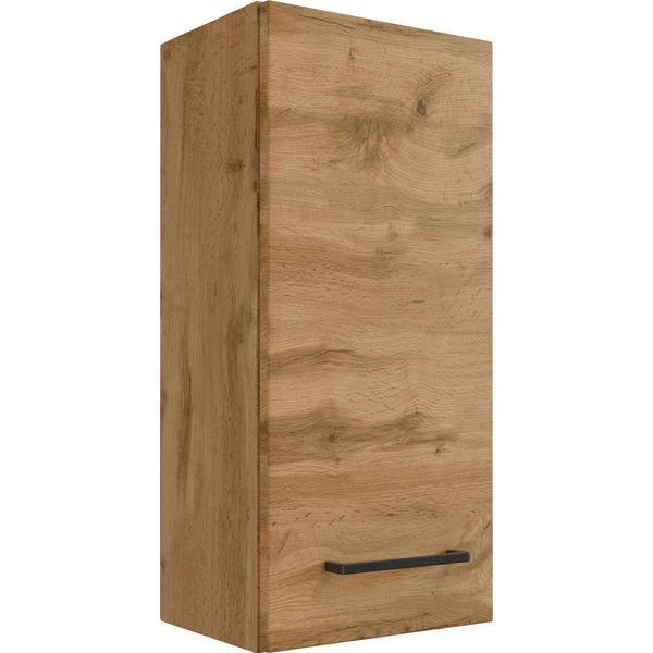 HäNgeschrank Welltime "Chicago", Braun (Wotaneiche), B:30Cm H:64Cm T:20Cm, Mdf, SchräNke, HäNgeschrank-image