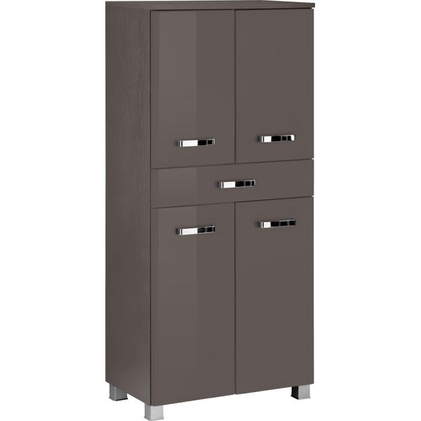 Midischrank Welltime "Ravenna", Grau (Grau, Graphit), B:60Cm H:135Cm T:35Cm, SchräNke, Midischrank-image