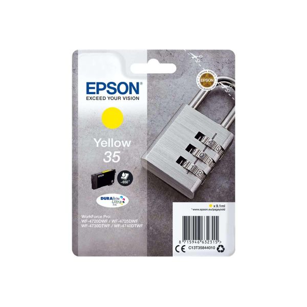 Original Epson Workforce Pro WF-4735 Dtwf (C13T35844010 / 35) Druckerpatrone Gelb-image