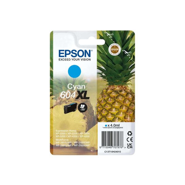 Original Epson Expression Home XP-2200 Series (C13T10H24010 / 604XL) Druckerpatrone Cyan-image