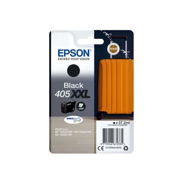Original Epson Workforce Pro WF-7840 Dtwf (C13T02J14010 / 405XXL) Druckerpatrone Schwarz-image
