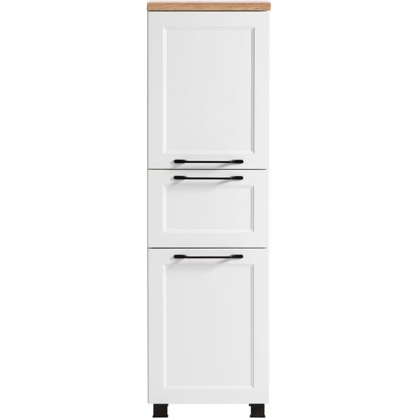Midischrank Welltime "Lana", Weiß (Matt Weiß), B:40Cm H:130Cm T:35Cm, Mdf, SchräNke, Midischrank, BadmöBel, 40 Cm Breit-image