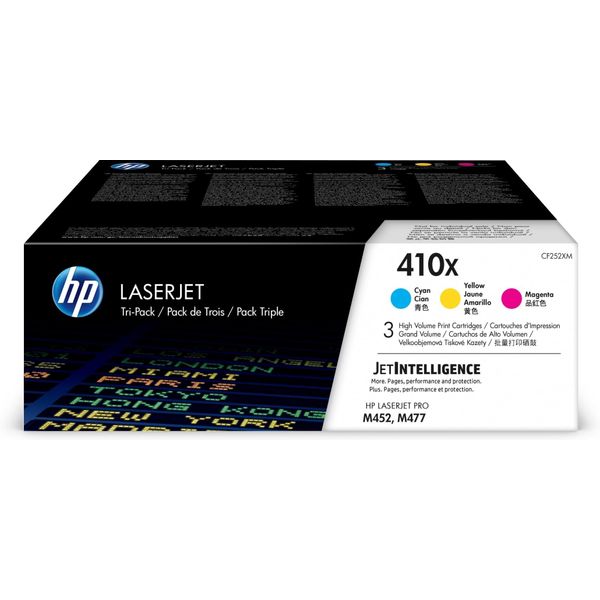 Original Hp Color Laserjet Pro Mfp M 377 Dw (CF252XM / 410X) Toner Cyan,Magenta,Gelb-image