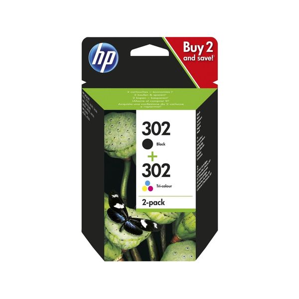 Original Hp 302 (X4D37AE) Druckerpatrone Schwarz,Color (Cyan,Magenta,Gelb)-image