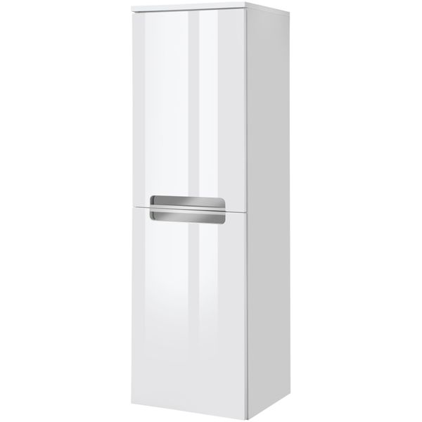 Midischrank Welltime "Malibu", Weiß, B:40Cm H:130Cm T:35Cm, Holzwerkstoff, Mdf, SchräNke, Midischrank, Breite 40 Cm, Mit Viel Stauraum-image