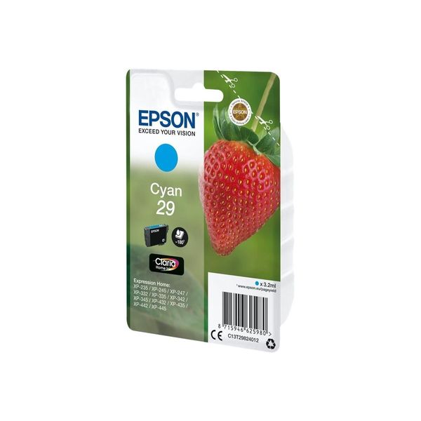 Original Epson Expression Home XP-345 (C13T29824012 / 29) Druckerpatrone Cyan-image