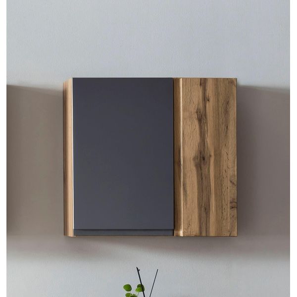 HäNgeschrank Welltime "SöLden", Grau (Matt Grau), B:65Cm H:64Cm T:20Cm, Mdf, SchräNke, HäNgeschrank-image