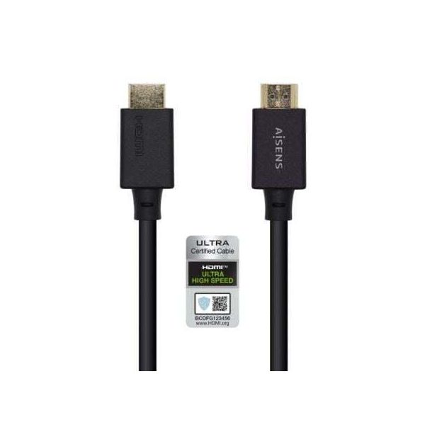 Cavo Hdmi 2.1 8K Aisens A150-0423/ Hdmi Maschio - Hdmi Maschio/ 2 M/ / Nero-image