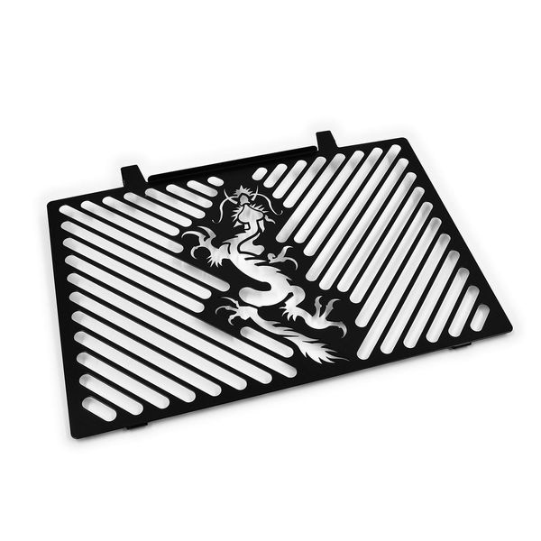 Coperchio Radiatore Zieger Compatibile Con Kawasaki Z 750 | R Bj 2008-12 | Z 1000 Bj 2008-09 Dragon Nero-image