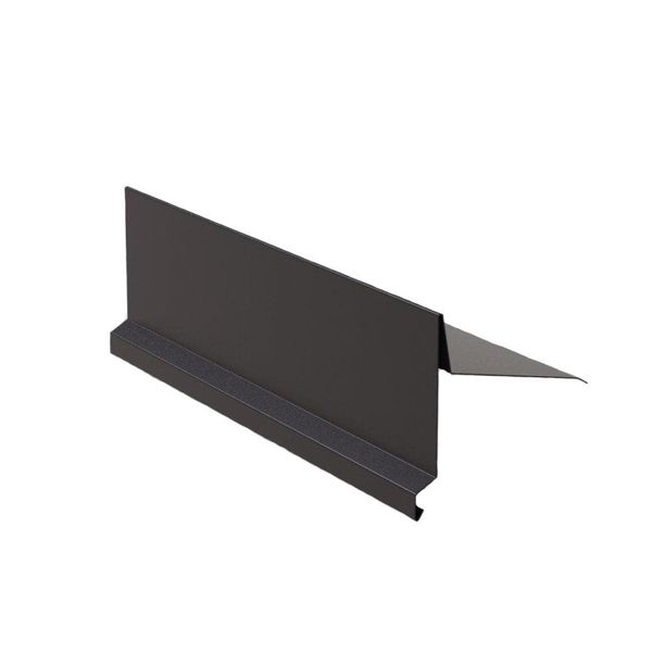 Binario Di Protezione Per Tetto Inclinato RŠ 250, 1 M, Zinco Verniciato, Marrone Scuro Ral 8019-image