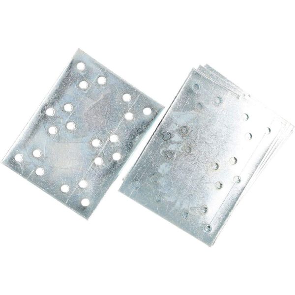 Kotarbau® Set Di 100 Piastre Forate 100 X 76 Mm Argento Zincato Connettore Piatto Connettore Per Legno Piastra Forata Per Interni Ed Esterni Connettore In Acciaio Piastra Forata Barra Piatta-image