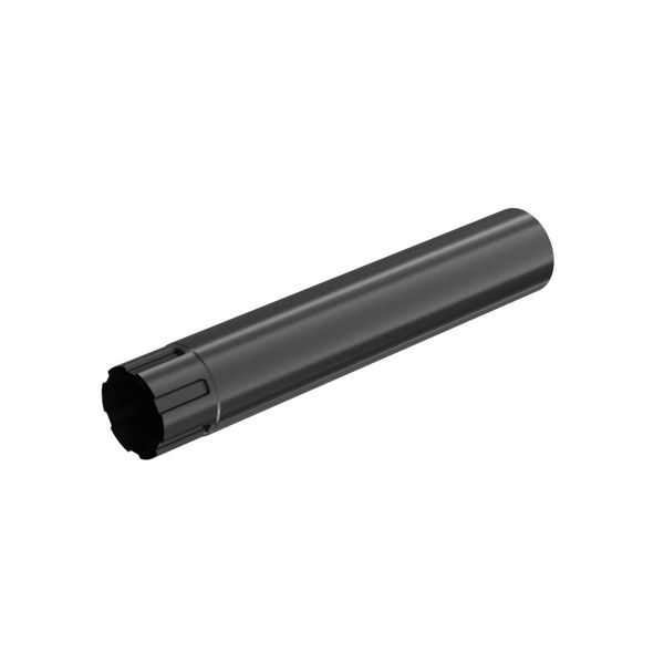 Bryza Scarico Senza Collo Zincato Ø 100 Mm, Lunghezza 4 M, Nero Ral 9005-image