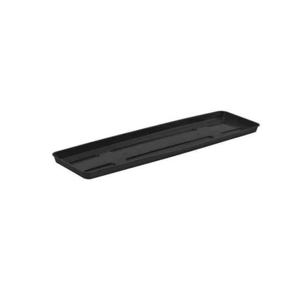 Portavaso Rettangolare In Plastica 60 Cm Antracite-image